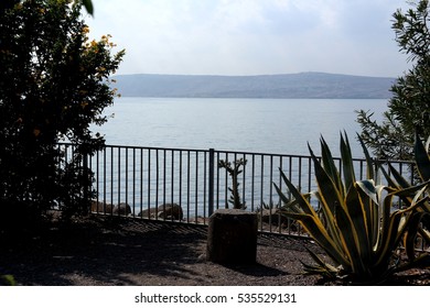 Peace On The Galilee    Israel Overlooking A Peaceful Sea Of Galilee Where Jesus Calms The Storm.