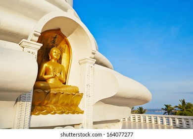 Peace Pagoda In Galle, Sri Lanka 