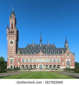 The Peace Palace In The Hague, Netherlands. It Houses The International Court Of Justice Of UN, The Permanent Court Of Arbitration And The Hague Academy Of International Law.