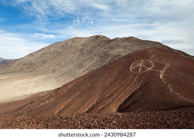 Peace sign on a mountain near Death Valley National Park, California, USA - Powered by Shutterstock