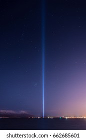 Peace Tower In Reykjavik, Iceland