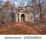 Peaceful autumn day at Church of Saint Prophet Elijah in the village of Dolno Jelovce (Gostivar, Macedonia)