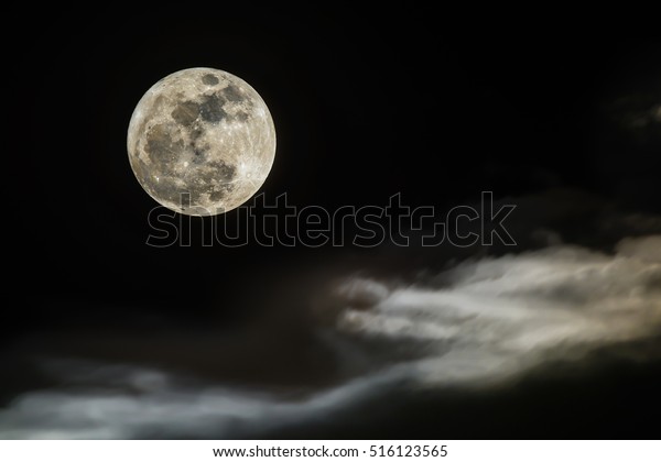 Peaceful background, night sky with full moon,\
beautiful cloudy.