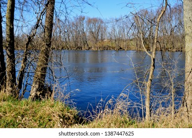 Peaceful Grand River On A Spring Day