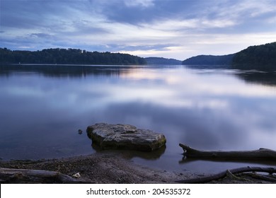 Peaceful Lake At Dusk.