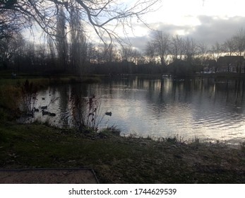 Peaceful Lake In Lens, France