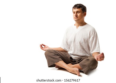 39,408 Man meditating white background Images, Stock Photos & Vectors ...