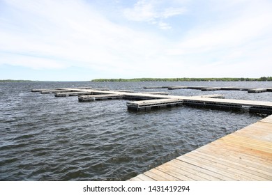 Peaceful Pier View. Falcon Lake, Manitoba, Canada.