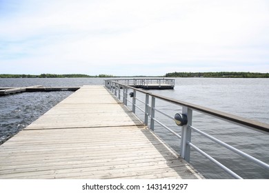 Peaceful Pier View. Falcon Lake, Manitoba, Canada.