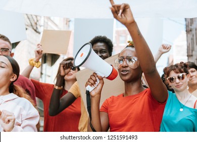 Peaceful protest in downtown Kansas City - Powered by Shutterstock