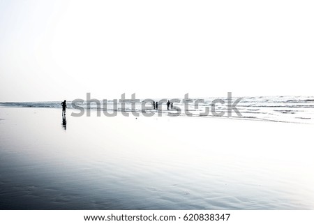 Similar – Image, Stock Photo …a family contemplates the sea