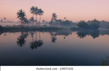 A peaceful village in sunrise in Hoi An, Vietnam