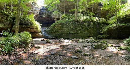 Peaceful Waterfall In Shawnee National Forest 