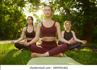 Peaceful Women Relax, Group Yoga Training