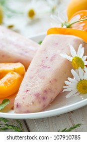 Peach, Apricot And Yogurt Ice Pops