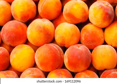Peach close up fruit background