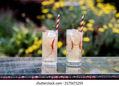 Peach Cocktail In The Garden