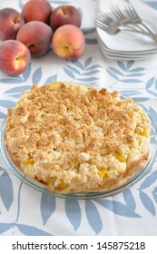 Peach Coconut Crumble Pie