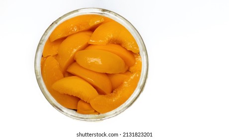 Peach Compote In A Jar. Canned Peach Compote