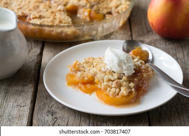 Peach crumble - Shutterstock ID 703817407