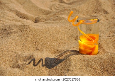 Peach on the beach