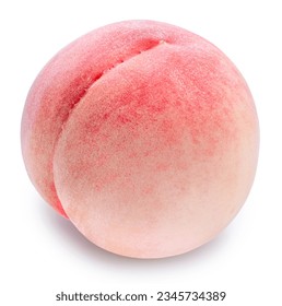 Peach fruit isolated on white background, Fresh Peach on White Background With clipping path. - Shutterstock ID 2345734389