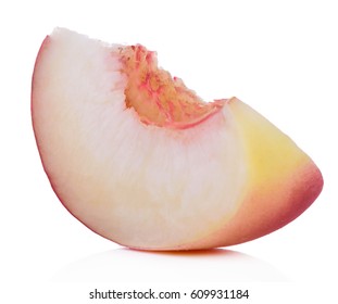 Peach Fruit Isolated On White Background 