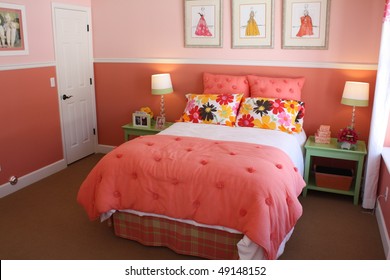 Peach Guest Bedroom