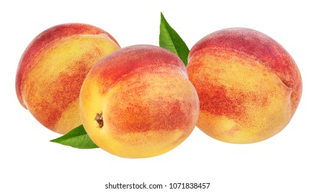 Peach Isolated On White Background