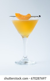 Peach Martini With Peach Garnish