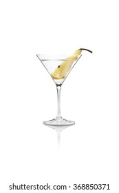 Peach Martini Isolated On White