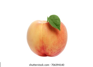 Peach on a white background, composition, isolate. - Shutterstock ID 706394140