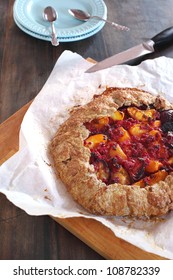 Peach And Raspberry Galette