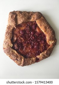 Peach Raspberry Galette Pastry Dessert