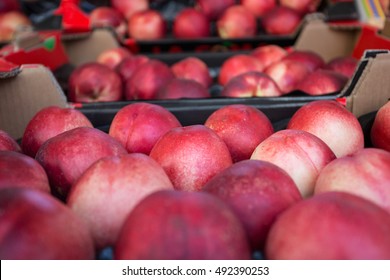 Peaches In The Market At Rue Mouffetard In Paris