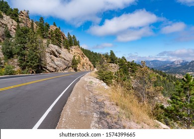 Peak To Peak Highway Through The Rocky Mountains Near Estes Park, Colorado