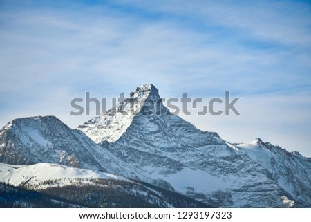 The Peak of Mount Nelson in Winter, near Invermere, British Columbia. Canada Stok fotoğraf © 