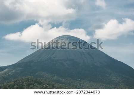 The peak of Mount Penanggungan in Mojokerto, East Java, Indonesia.