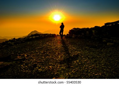 Peak Of Taygetus Mountain Greece