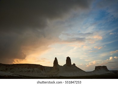 Peaked Rock On The Ustyurt Plateau