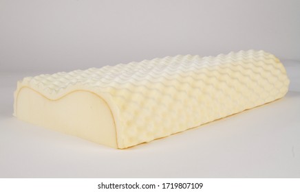 peaks polyurethane memory foam pillow isolated on white background