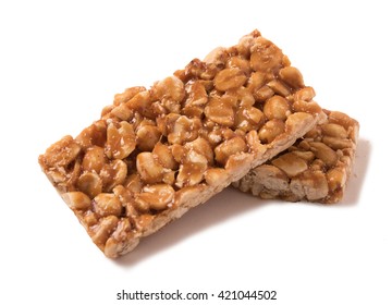 Peanut Brittle Isolated On White Background