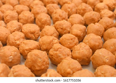 Peanut Butter Balls Placed On A Tray. 