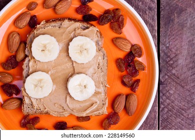 Peanut Butter With Banana, Almond, Dried Grape