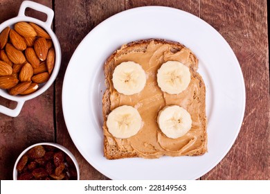 Peanut Butter With Banana, Almond, Dried Grape