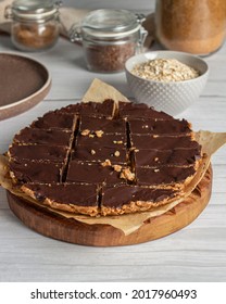 Peanut Butter Bars With Chocolate And Cereals