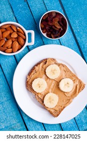 Peanut Butter Bread With Banana,almond,dried Grape