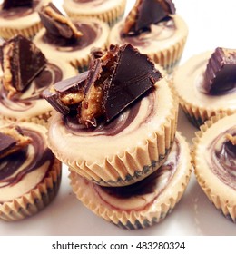 Peanut Butter Cup Cheesecake Cupcake