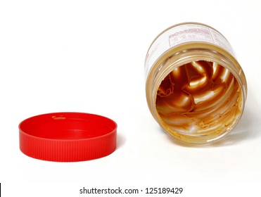 Peanut butter jar and lid