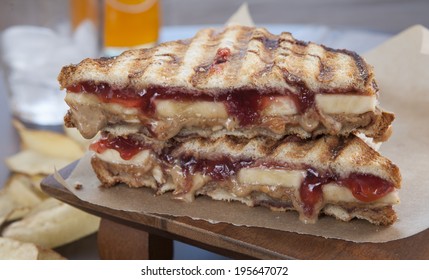 Peanut Butter, Jelly & Banana Sandwich